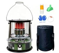 Calentador de queroseno portátil, campana de quemador de acero con tanque de gran capacidad de 5,2 L, altura/calor ajustable, tiempo de funcionamiento de 15 horas for acampar, pescar en hielo(Green)