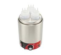 Calentador de salsas de 30 a 85 °C, con 3 botellas de 600 ml para salsas | Calentador eléctrico comercial de 350 W, acero inoxidable, calentador de botellas para salsas, aderezos y coberturas