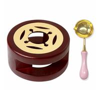 Calentador de Sellos de Cera, Kit de Cera Para Horno de Fusión, Sellos de Lacre Horno, Sello Lacre Kit, para Sellar Sobres, Invitación de Boda, Embalaje de Regalo (Rojo Retro)