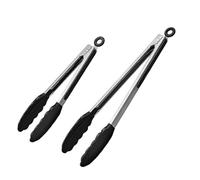 Calentador De Silicona De Cocina - 2pc Barbacoa De Silicona Cooking Chanclas | Utensilios De Servicio De Acero Inoxidable | Utensilio De Alimentos Antideslizante Para Chapa Parrilla Cocinar Fiesta