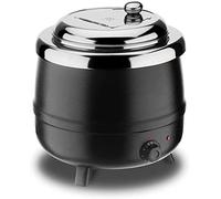 Calentador De Sopa Comercial Negro De 15 L, 400 W, Calentador De Alimentos Eléctrico Aislante Para Catering Con Olla Interior Extraíble Para Vino Caliente, Chile, Curry, Restaurante, Cocina E