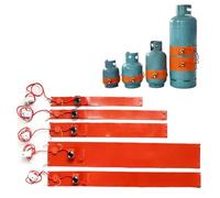 Calentador de tambor de metal, almohadilla de banda de calefacción de silicona, 250 W con controlador de temperatura (30-100 °C) para cilindros de tanque de GLP de 5 kg, 10 kg, 15 kg, 50 kg