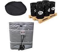 Calentador de tambor de metal mejorado de 55 galones (200 L) y 264 galones (1000 l), control de temperatura ajustable de 30.0 °C a 150.0 °C, calentador eficiente de barril y barril para almacenamiento