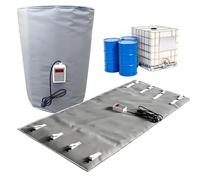 Calentador de tambor para tanque de plástico IBC, manta de calentamiento de barril de 1000 L/275 galones con controlador de temperatura de 0 ~ 120 ℃, banda de calefacción resistente para contenedores