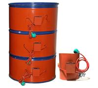 Calentador de tambores, banda para barriles, Almohadilla térmica de silicona for bidones 15 a 200 l con control pantalla digital(150L 152 * 25CM)