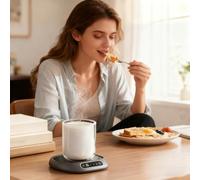 Calentador De Taza para Escritorio - Posavasos De Bebidas con Carga,Calentador Eléctrico de Tazas de Vidrio para Café,para Chocolate Té Cacao Caliente Cocina Dormitorio Mesa De Comedor