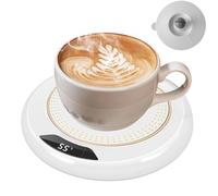 Calentador de Tazas con 3 Ajustes de Temperatura,Posavasos Eléctrico Calentado,Calentador de Tazas Inteligente,Adecuado para Calentar y Mantener Calientes el Té,Agua,Café y Té con Leche,Blanco