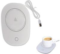 Calentador de Tazas de Café,Calentador de Taza USB,Posavasos Eléctrico Portátil,Calentadores de Bebidas Calienta Leche,Calentadores de Posavasos USB,para Calentar Café,Leche,Té (Blanco)