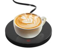 Calentador de Tazas de Café Inteligente con 2 Ajustes de Temperatura, Posavasos Eléctrico Calentado hasta 55 ℃, Placa Calentadora de Bebidas Eléctrica Apagado Automático de 8 Horas (Negro)