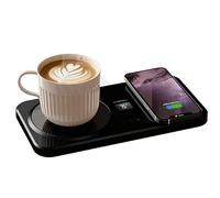 Calentador de tazas de té: calentador de café inalámbrico, almohadilla térmica inteligente para tazas, placa calefactora ajustable a temperatura de 3 niveles | Calentador compacto para bebidas, agua,