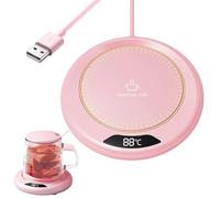 Calentador de tazas eléctrico - Calentador de tazas USB Calentador de bebidas USB portátil de 20 W Calentador termostático Almohadilla térmica para taza de café multifuncional Calentador de bebidas