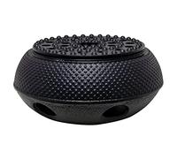 Calentador de té de hierro fundido macizo, negro, 13,5 cm, estilo japonés, tetera de té, taza, calentador de plato, calentador