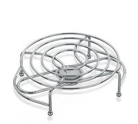 kela 17600 Calentador para tetera, 1 portavelas pequeño, Metal cromado, Globe
