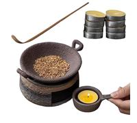 Calentador de tetera - Calentador de cerámica con portavelas, calentador de cera para derretir - para el hogar, sala de estar, comedor, hotel, lugar de trabajo, meditación