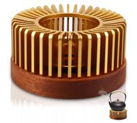 Calentador de tetera, calentador de té, portavelas, base calentador de calor, soporte seguro para café, leche, té, aceite aromático, hace un agradable regalo de luz adicional para el hogar y la