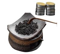 Calentador de tetera de cerámica, calentador de cerámica con portavelas, quemador de aceite aromático, para salón, cocina, comedor, hotel, lugar de trabajo, meditación