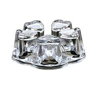 Calentador de tetera de cristal en forma de corazón con base calefactora, accesorios