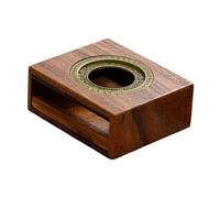 Calentador de tetera de madera con soporte para velas, diseño de ondas para calentar té, café, bebidas, jardín, camping, hogar, viajes, fiesta, 5.9 x 5.1 x 2.36 pulgadas