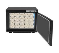 Calentador de toallas 2 en 1 con desinfección, 23 L, color negro | Calefacción y desinfección, 80℃, con colector de agua, calentador de toallas para casas, salones de belleza y spas