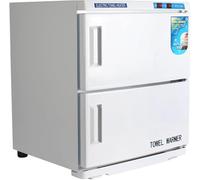 Calentador de toallas calientes, puerta doble grande con bandeja de acero inoxidable, armario multifuncional de 30 litros para un calentamiento rápido y uniforme