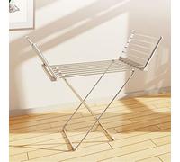 Calentador de toallas de 230 W con alas, tendedero eléctrico con calefacción, tendedero plegable y secador estable, 18 barras calentadas, tendedero de bajo consumo 147x53x94 cm, plateado beautiful