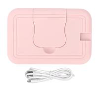 Calentador de Toallitas de Viaje, Calefacción Y Humectante Termostato Portátil Temperatura USB Calentador de Toallitas de Calentamiento Rápido para Uso en Automóviles(rosa)