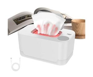 Calentador de toallitas: dispensador portátil de toallitas húmedas para uso doméstico, estuche para calentador de pañales con calefacción uniforme, accesorio que ahorra espacio para sala de estar, cua