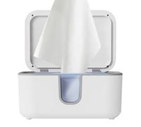 Calentador de toallitas húmedas, calentador de toallitas para bebés y dispensador de toallitas húmedas para bebés, gran capacidad con luz nocturna y ventana de visualización, calentamiento rápido y