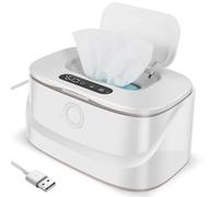 Calentador de toallitas húmedas para bebé, 3 niveles de calor, calentador de toallitas para bebé, con luz nocturna, mayor capacidad, caja de toallitas húmedas para el hogar, oficina, viajes al aire