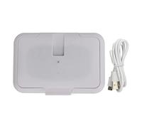 Calentador de toallitas para bebés, calentador de toallitas portátiles, toallitas termostáticas para bebés, automóvil familiar cálido,fácil de transportar, dispensador de toallitas (Blanco)