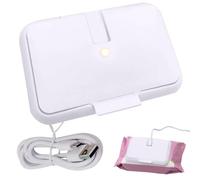 Calentador de toallitas portátil - Calentador termostático de tejido húmedo USB, estuche dispensador para calentamiento uniforme, accesorio apto para viajes | Almacenamiento de toallitas calientes