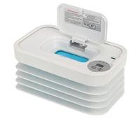 Calentador de toallitas portátil con calentamiento rápido y 3 ajustes de temperatura, dispensador de toallitas calentadas de gran capacidad alimentado por USB con luz nocturna y pantalla, para el