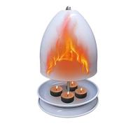 Calentador de velas de té - calentador de mano de té de doble pared, mini radiador creativo, decoración de calefacción de escritorio, calentador de agua compacto seguro con soporte |