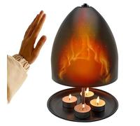 Calentador de Velas de té - Calentador de Metal de 10,63 Pulgadas | Candelero de té de Metal Calentadores de luz Elegantes y prácticos con Protector térmico de Seguridad para un Ambiente en