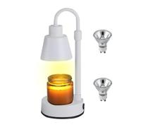 Calentador de velas en vidrio - Lámpara calentador de velas, Luz romántica para derretir velas eléctricas | regulable con temporizador, calentador de lámpara de vela vintage con 2 bombillas, calentado