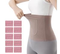 Calentador de vientre, envoltura portátil de 30,5 cm, cinturón de terciopelo elástico, calentador de cuerpo de invierno de material suave para un calor uniforme, ideal para senderismo, caza o oficina