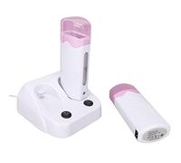 Calentador Depilatorio Doble, Kit De Rodillo De Cera Para Depilación, Calentador Cera Roll On, Calentador De Cera Roll On Depilatorio Doble Portátil Con Base Calefactora Para Mujeres Hombres(EU)