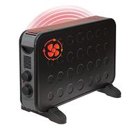 Calentador eléctrico de 2000 W con ventilador BT2K, dispositivo de calefacción móvil, cuerpo de calefacción eléctrica, convector, calefacción eléctrica con 3 niveles, termostato, negro