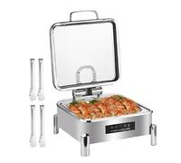 Calentador Eléctrico De Alimentos Tipo Buffet De 300W-800W Para Mantener Los Platos Calientes, Calentador Eléctrico Para Comedor Con Recipiente De Acero Inoxidable Y Rejilla Para Estufa Para Una Fáci