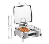 Calentador Eléctrico De Alimentos Tipo Buffet De 300W-800W Para Mantener Los Platos Calientes, Calentador Eléctrico Para Comedor Con Recipiente De Acero Inoxidable Y Rejilla Para Estufa Para Una Fáci