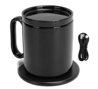 Calentador eléctrico de bebidas con placa calefactora, calentador de velas, calentador de tazas de café, indicador de anillo iluminado, panel