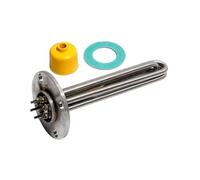 Calentador Eléctrico De Brida Redonda De 220 V Y 380 V, Elemento Calefactor For Tanque De Agua De 4 Orificios, 6 KW, 9 KW, 12 KW, 115 Mm Y 130 Mm De Diámetro, Con Taza(115mm,220V 201SUS,12KW 350mm)