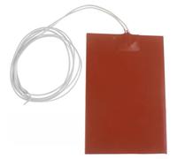 Calentador eléctrico de goma de silicona de 300 W para calentamiento de tuberías, distribución uniforme de calor, amplio rango de temperatura, rojo, 10 x 15 cm