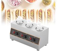 Calentador eléctrico de salsas y dispensador de queso, 30-85 °C, botella de 650 ml, interruptor independiente para caramelo, curry y mantequilla.