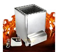 Calentador eléctrico de sauna, estufa de sauna de acero inoxidable con controlador externo, adecuado para uso comercial y doméstico