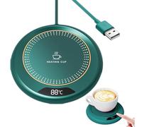 Calentador eléctrico de tazas - Posavasos inteligente para calentar bebidas, almohadilla de calor multifuncional para taza de agua, placa de control automático de temperatura, calentador de té de café
