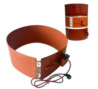Calentador Eléctrico Industrial para Bidones - Banda Calefactora De Silicón con Termostato, Protección Anticongelante/Condensación para Barriles Y Cubos(LED,200L 1740 * 250mm 2000W)