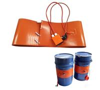 Calentador Eléctrico Industrial para Bidones - Banda Calefactora De Silicón con Termostato, Protección Anticongelante/Condensación para Barriles Y Cubos(LED,20L 860 * 200mm 800W)