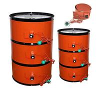 Calentador eléctrico para bidones - Envoltura térmica de silicona para bidones de 53/55 galones con termostato ajustable para bidones de petróleo y tanques de líquidos - Tamaño de 150 L (152 x 25 cm