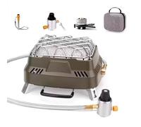 Calentador Estufa De Terraza 3500 W Cuerpo De Aleación De Aluminio Con Panel Cerámico Potencia Ajustable Radiador Eléctrico for Exterior E Interior(Green)